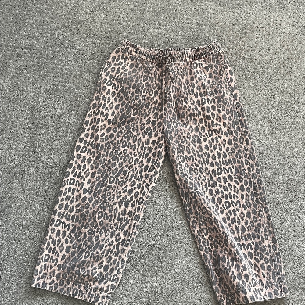 Damson Madder Urban Outfitters Leopard Print Wide Leg Jeans in Brown & Black XXL - Picture 5 of 5